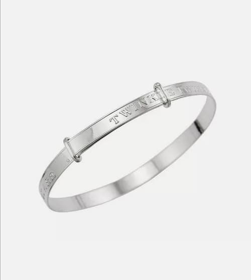 Sterling Silver Baby's Christening Twinkle Little Star bracelet