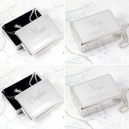 Personalised Rectangular Jewellery Box