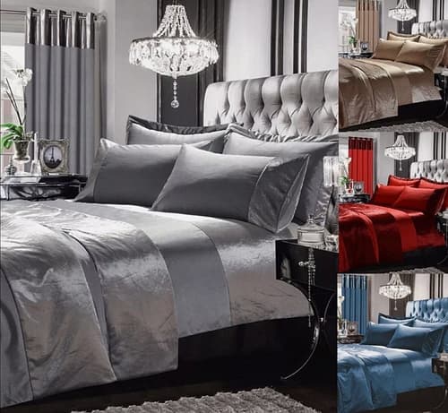 Gran Reno Crushed Velvet Luxury Designer Duvet Set