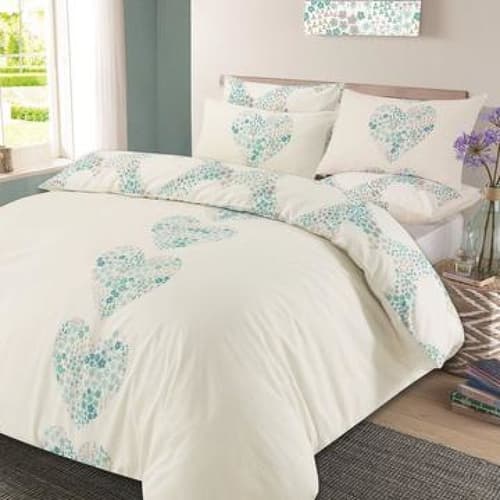 Lizzie Duvet Cover Set - Duck Egg