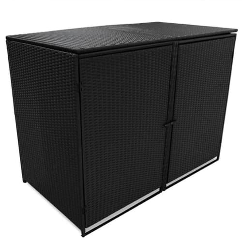 Double wheelie bin shed