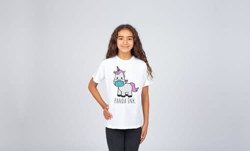 Girls 'Covid Unicorn' Tee