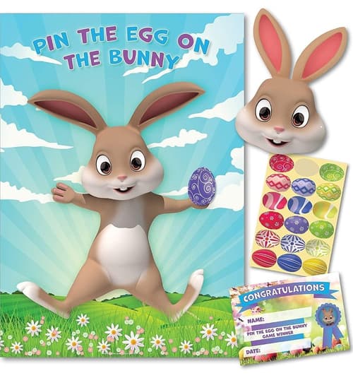Pin The Egg On The Bunny Game