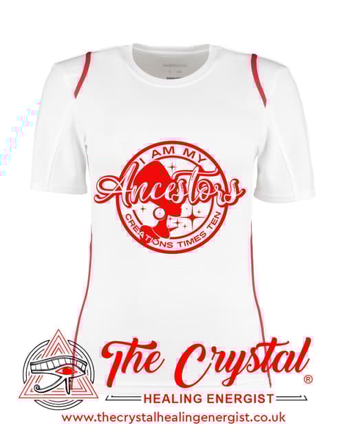 I Am My Ancestors Creations ⁠ ⁠ Ladies White & Red T-Shirt Sizes 8-16⁠