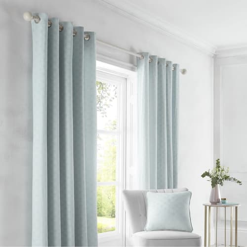 GUARANTEED TO SAVE £££'s Tiffany - Jacquard Eyelet Curtains in 3 Beautiful Colours by D&D Design