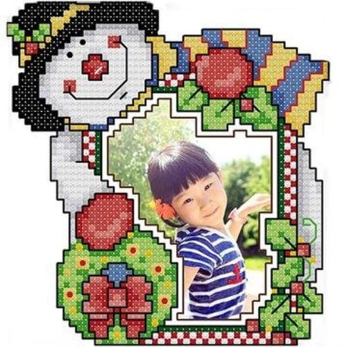 CROSS STITCH  ~  CHRISTMAS PHOTO FRAME