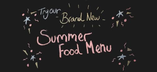 Our Summer Menu....