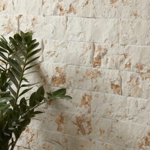 Rockface Brick Bergamo Limestone Tiles