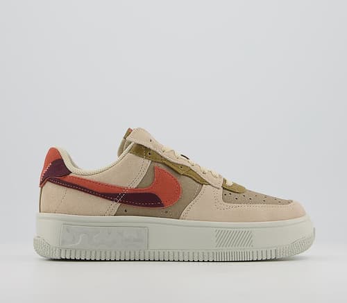 Air Force 1 Fontanka Trainers Rattan Madder Root Burgundy Crush Khaki - £110.00!
