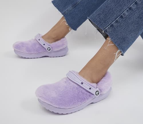 Crocs Classic Lined Cozy Fluff Clogs Lavender: £50.00!