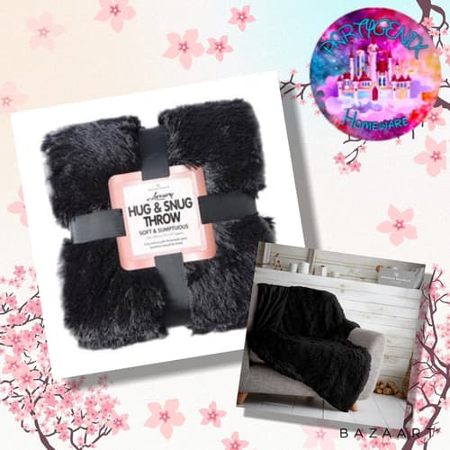 HUG AND SNUG THROW BLACK £23.00
