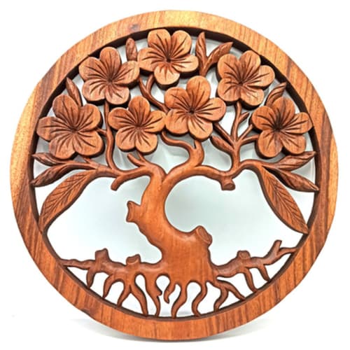 £55.99 - Free UK Delivery - Frangipani Tree of Life Wall Art - 40cm