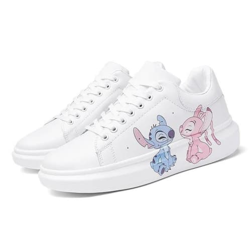 Stitch sports white shoes trainers