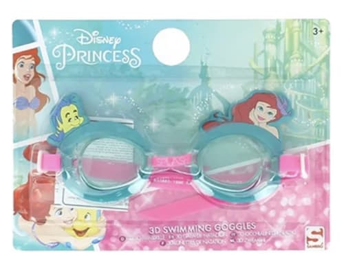 Official Disney Princess Ariel 3D Character Fully Adjustable Swimming Goggles