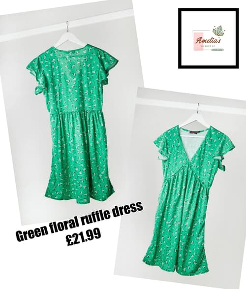 Green floral ruffle dress ππ Β£21.99 ππ
