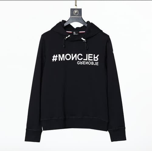MONCLER MENS HOODIE BLACK