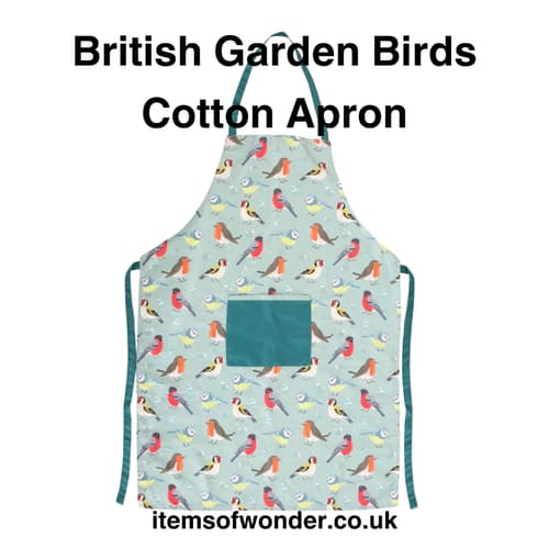 British Garden Birds Cotton Apron