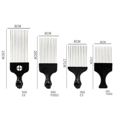 3 PCS Hairdressing Steel Needle Oil Hair Comb Plastic Haircut Pointed Tail Comb