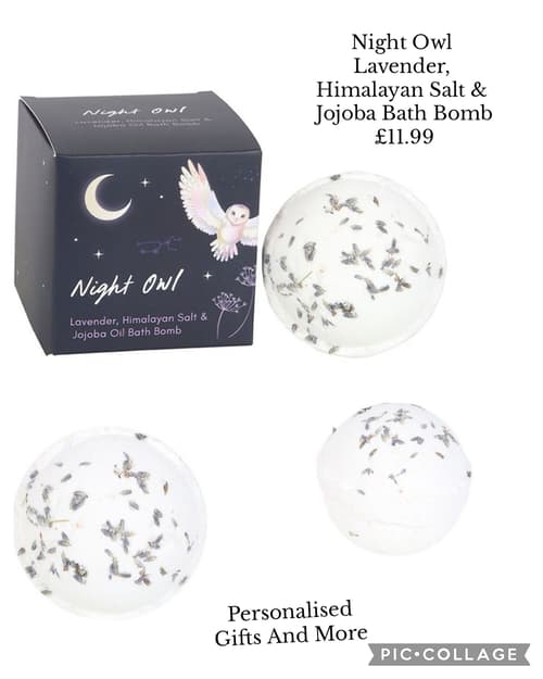Night Owl Lavender, Himalayan Salt & Jojoba Bath Bomb Β£11.99
