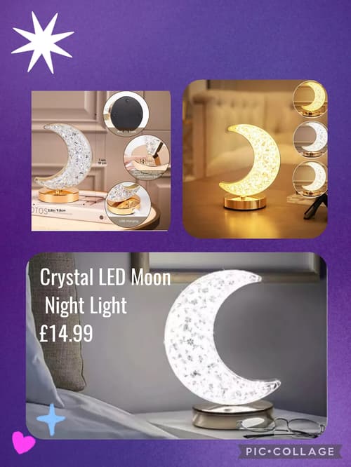 Crystal LED Moon Night Light £14.99