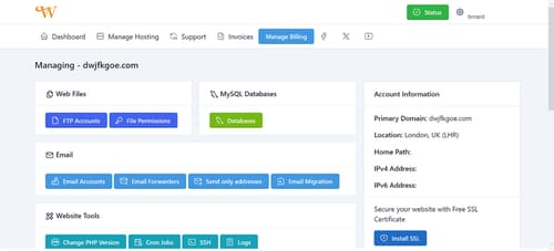 PHP Web Hosting + 10GB + MySQL Database