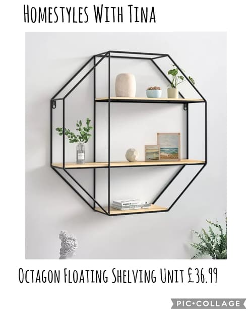 Octagon Floating Shelving Unit £36.99