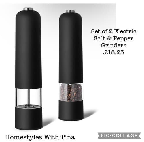 Set of 2 Electric Salt & Pepper Grinders £18.25