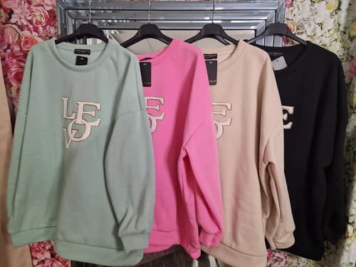 Curve Love Oversized Cotton Sweatshirt Top - 4 colors