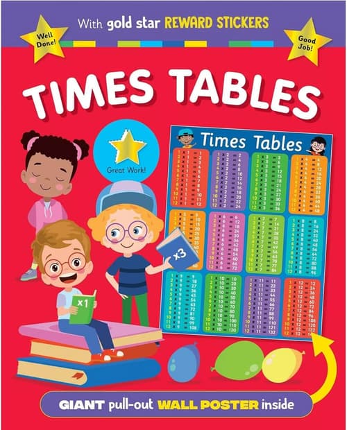Times Tables Activity Book & Wall Poster £6.99