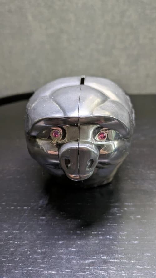 Vintage Heavy Pig Silver Piggy Bank Money Box