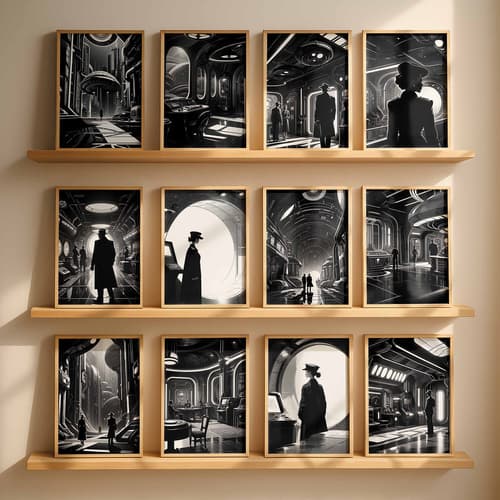 🎬🖤 Win a 12-Print Classic Noir Art Bundle!