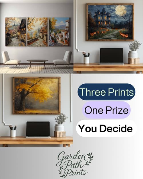 ๐ Your Chosen Garden Path Print โ One of Three Magical Designs!