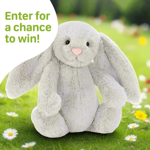 WIN this Rare Jellycat Bashful Silver Bunny
