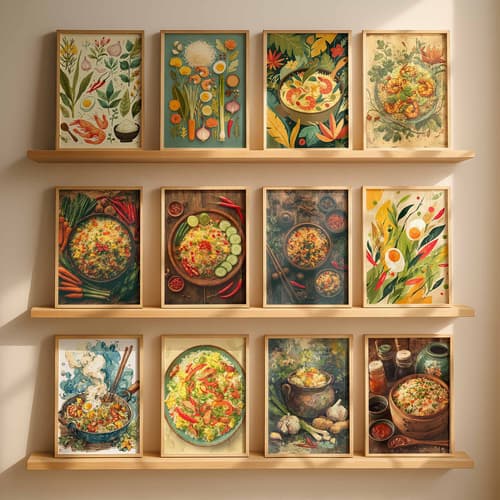 🥢✨ Win a Rustic Fried Rice Kitchen Art Print Set Of 12 – Perfect for Foodie Homes! 🖼️🍚