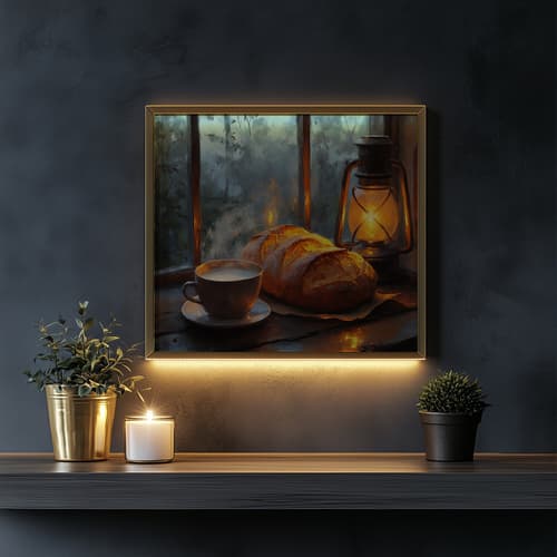 25% off Rustic Lantern Lamp — Cosy Farmhouse Glow ✨Oil Painting