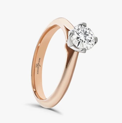 💍 Sparkle for Less – 50% Off John Greed 9ct Rose Gold Diamond Solitaire Ring! ✨