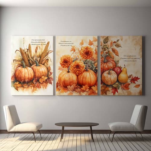 Rustic Harvest Floral Print Set — Instant Download