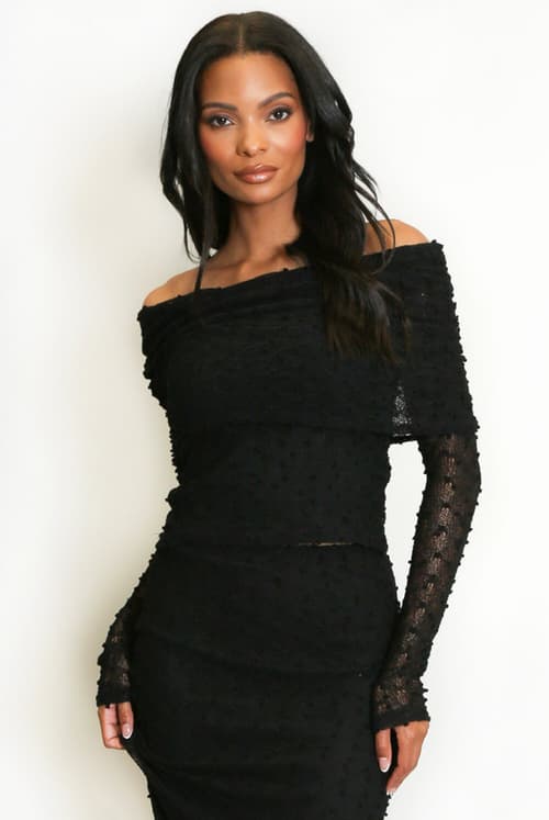 Bobble Lace Bardot Top