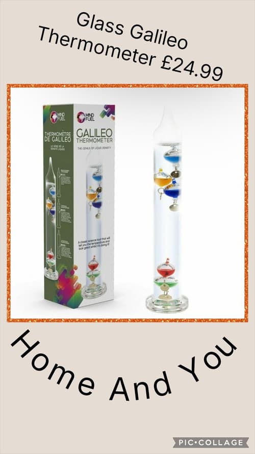 Glass Galileo Thermometer Β£24.99