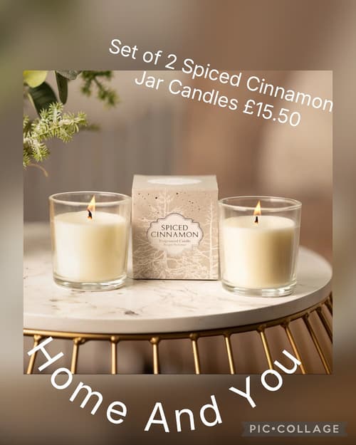 Set of 2 Spiced Cinnamon Jar Candles Β£15.50