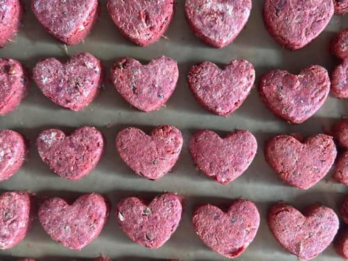 50 Dog biscuits Poached Salmon fresh parsley and beetroot buy 2 bags get 1 bag free