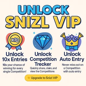 Snizl VIP - 10x Automatic Entries to every single competition - all included.