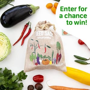 WIN this Seed Sack containing 30 Different Varieties of Vegetable and Herb Seeds